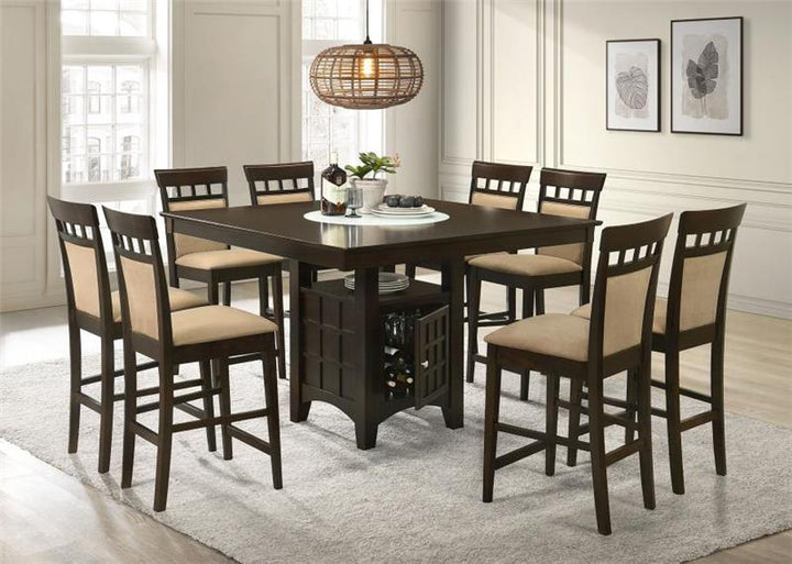 Gabriel 9-piece Square Counter Height Dining Set Cappuccino (100438-S9A)