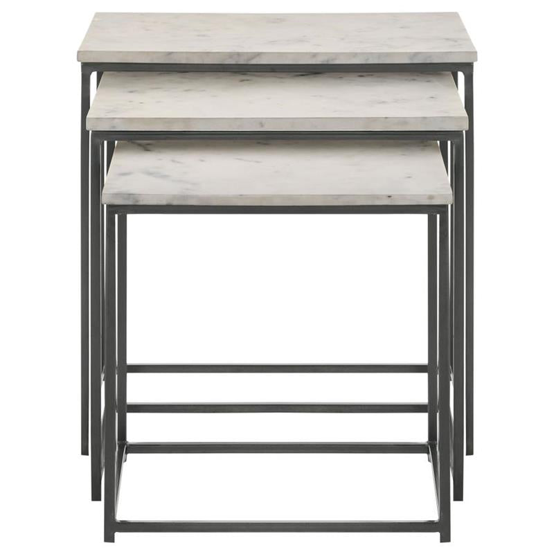 Medora 3-piece Nesting Table with Marble Top (936016)