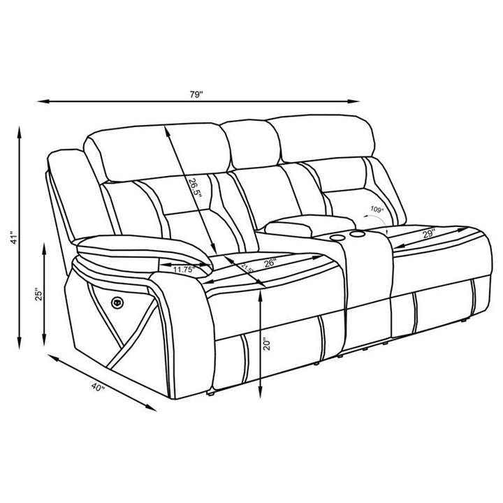 LAF POWER LOVESEAT (600370B1)