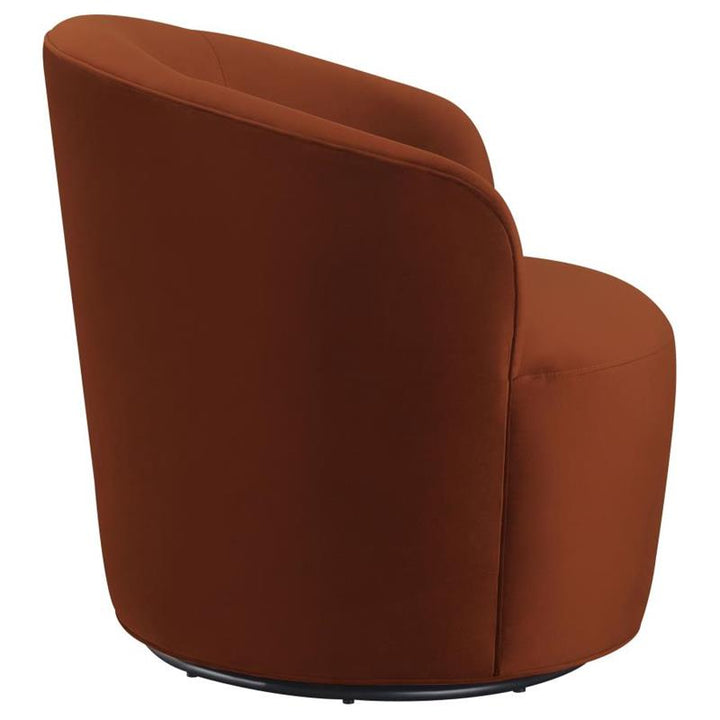 Joyce Sloped Arms Swivel Chair Burnt Orange (905631)