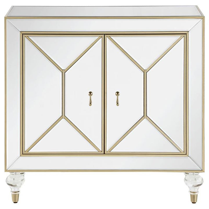 Lupin 2-door Accent Cabinet Mirror and Champagne (951854)