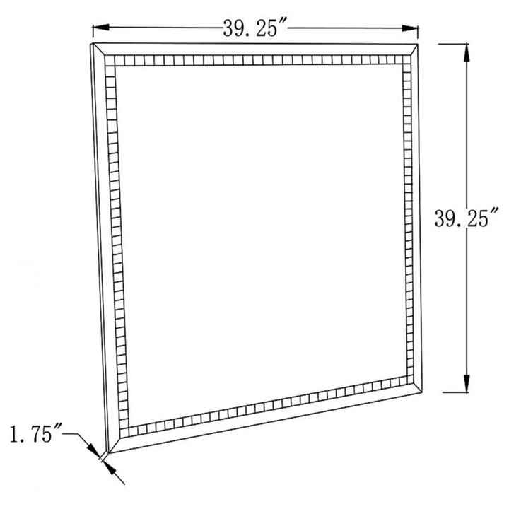 Noelle Square Wall Mirror with LED Lights (961506)