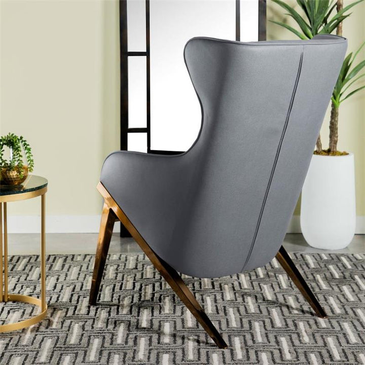 Walker Upholstered Accent Chair Slate and Bronze (903053)