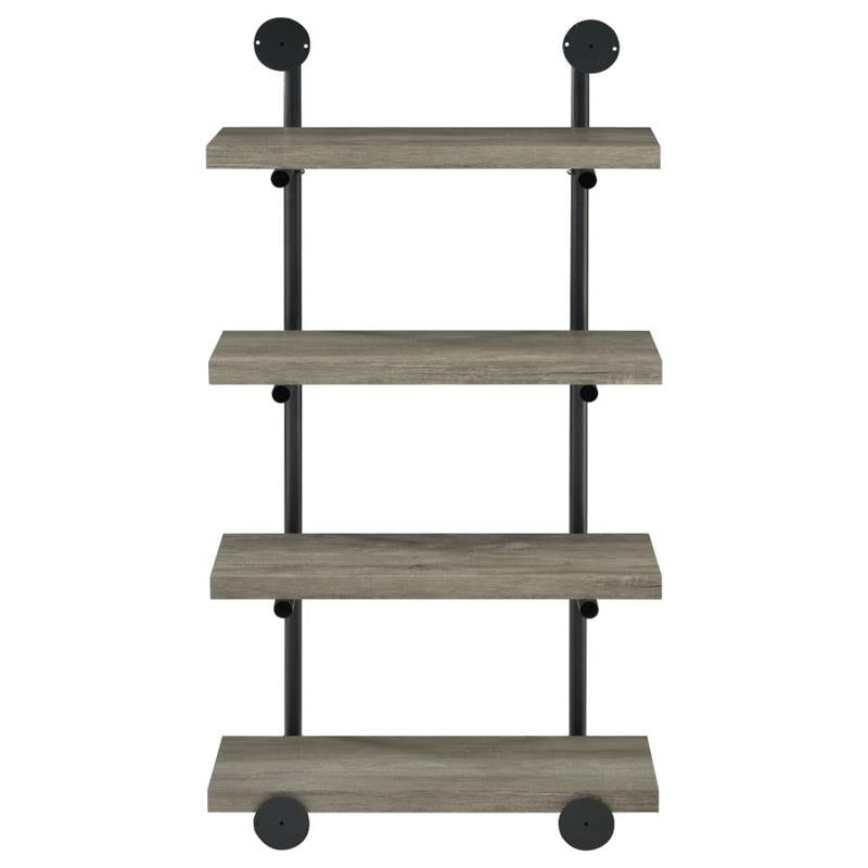 Elmcrest 24-inch Wall Shelf Black and Grey Driftwood (804416)