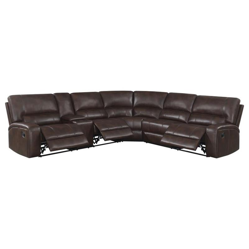 Brunson 3-piece Upholstered Motion Sectional Brown (600440)