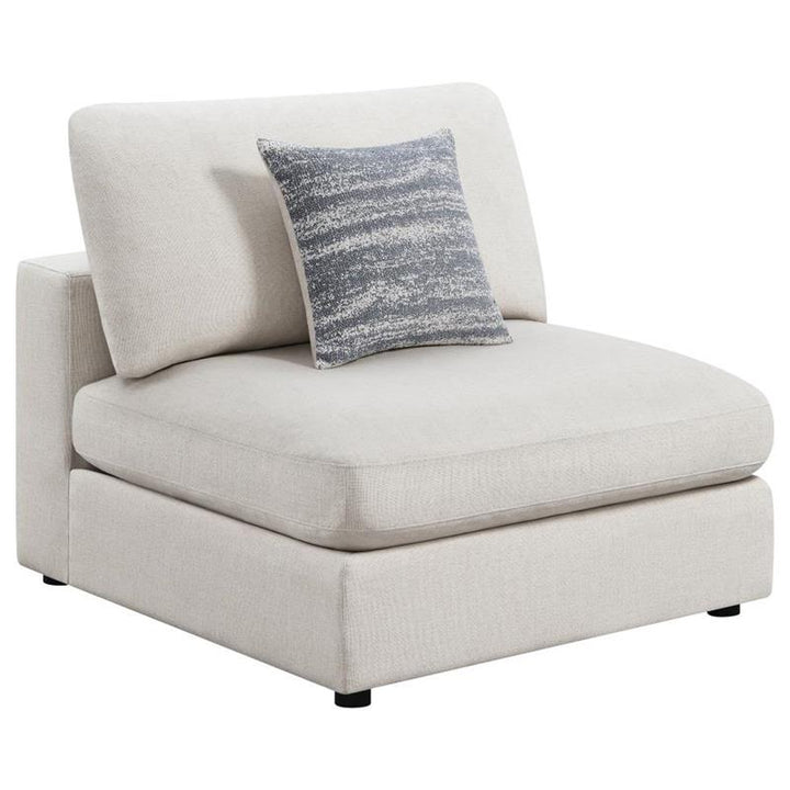 Serene Upholstered Armless Chair Beige (551321)