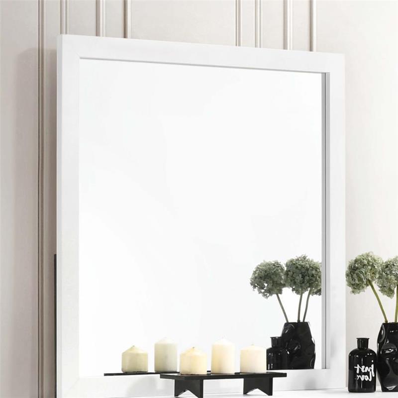 Kendall Square Dresser Mirror White (224404)