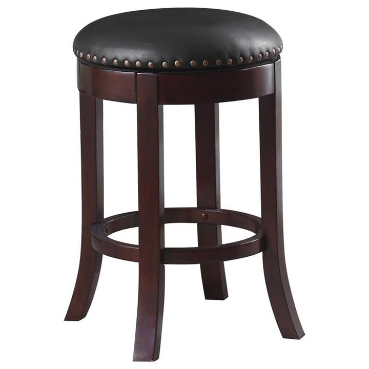 Aboushi Swivel Counter Height Stools with Upholstered Seat Brown (Set of 2) (101059)