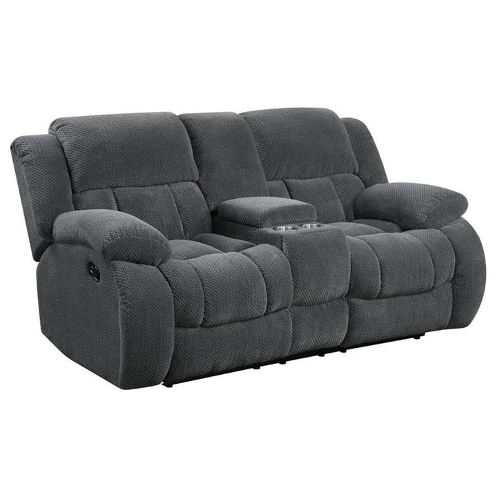 Weissman Motion Loveseat with Console Charcoal (601922)