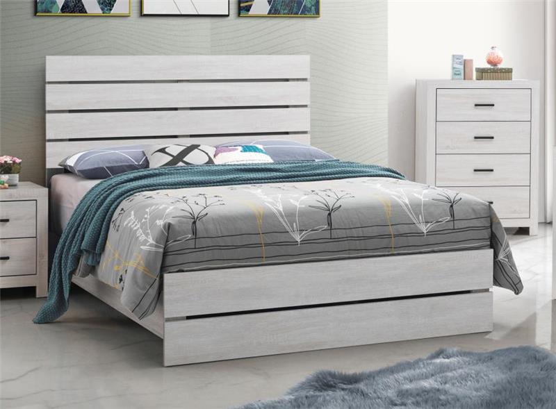 Brantford Eastern King Panel Bed Coastal White (207051KE)