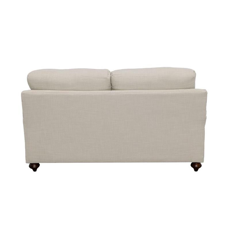 Glenn Cushion Back Loveseat Light Grey (511095)