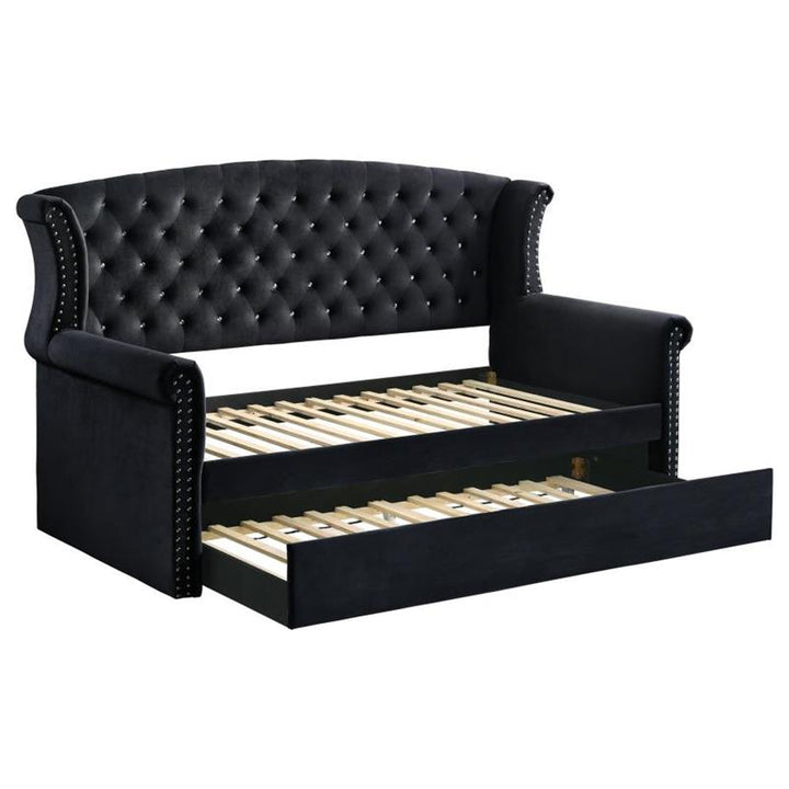 Scarlett Upholstered Tufted Twin Daybed with Trundle (300642)