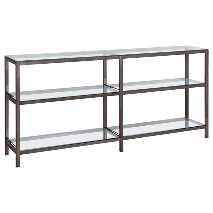 Kate 2-tier Bookcase Black Nickel (801018)