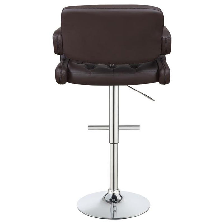 Brandi Adjustable Bar Stool Chrome and Brown (102556)