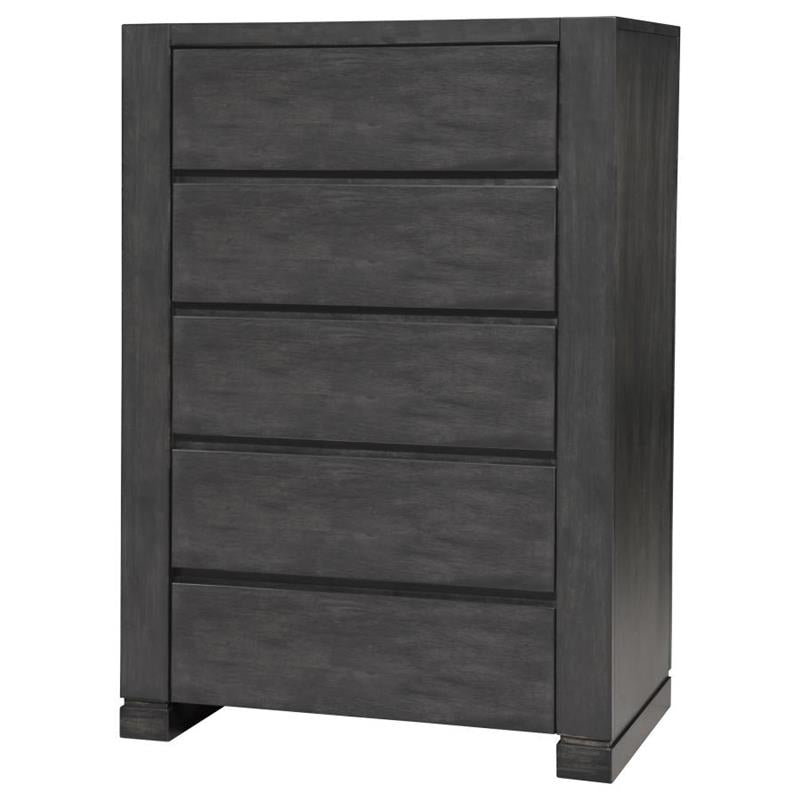 Lorenzo 5-drawer Chest Dark Grey (224265)