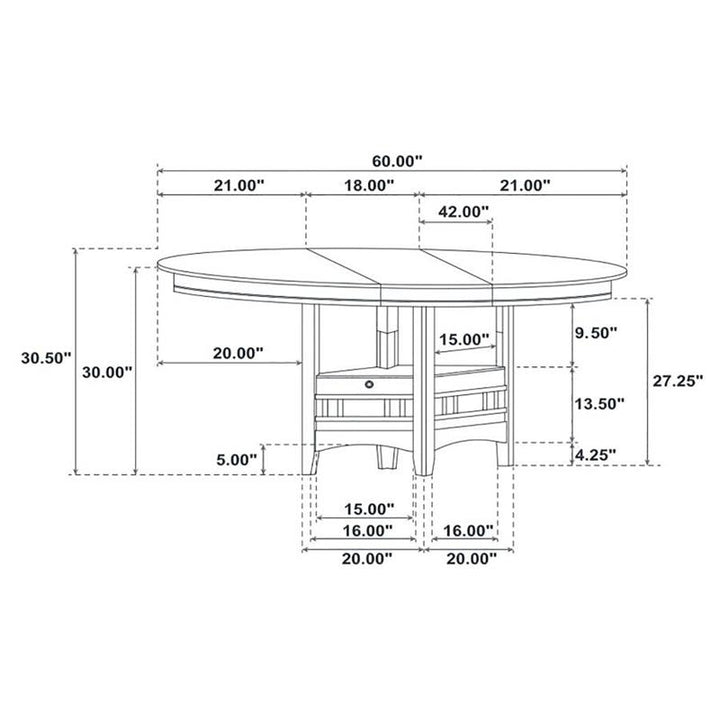 Lavon 5-piece Dining Room Set Espresso and Black (102671-S5)