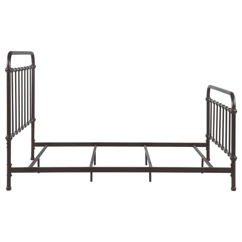 Livingston California King Panel Metal Bed Dark Bronze (300399KW)