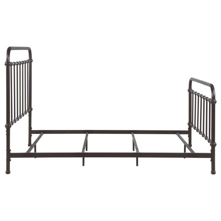 Livingston Eastern King Panel Metal Bed Dark Bronze (300399KE)