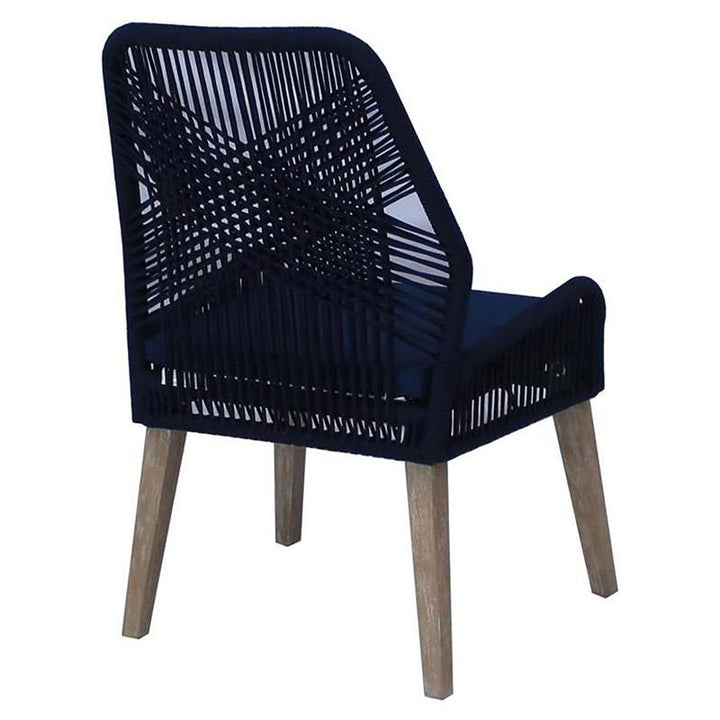 Nakia Woven Rope Dining Chairs Dark Navy (Set of 2) (110034)