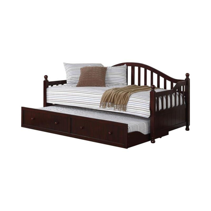 Dan Ryan Arched Back Twin Daybed with Trundle Cappuccino (300090)