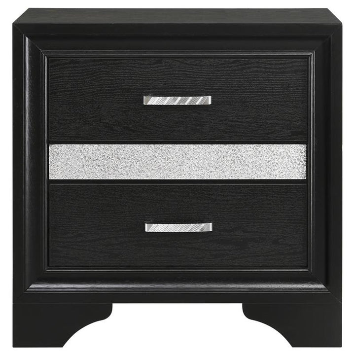 Miranda 2-drawer Nightstand Tray Black (206362)