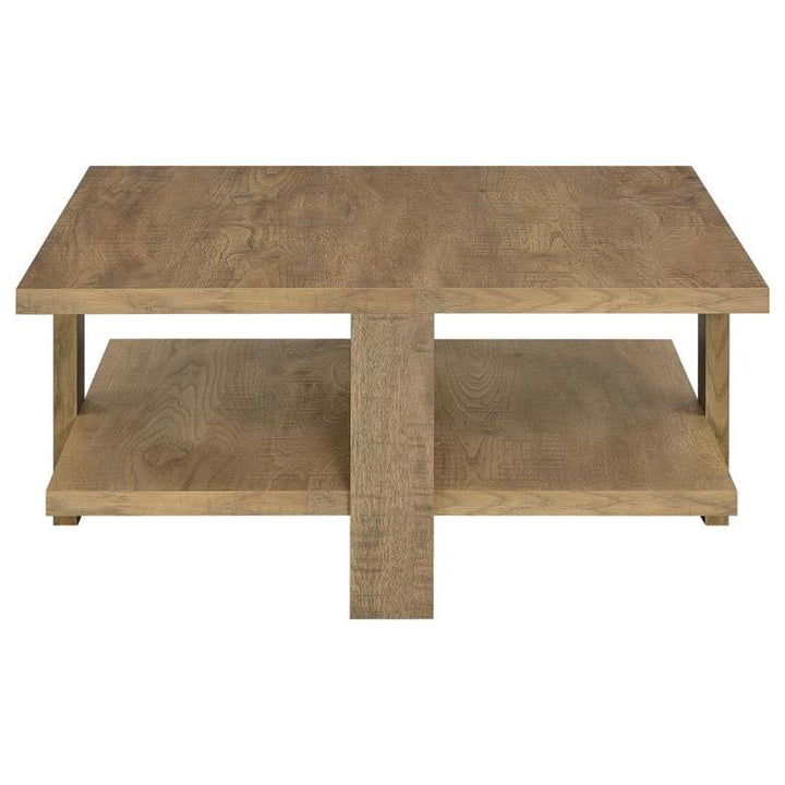 Dawn Square Engineered Wood Coffee Table With Shelf Mango (707718)
