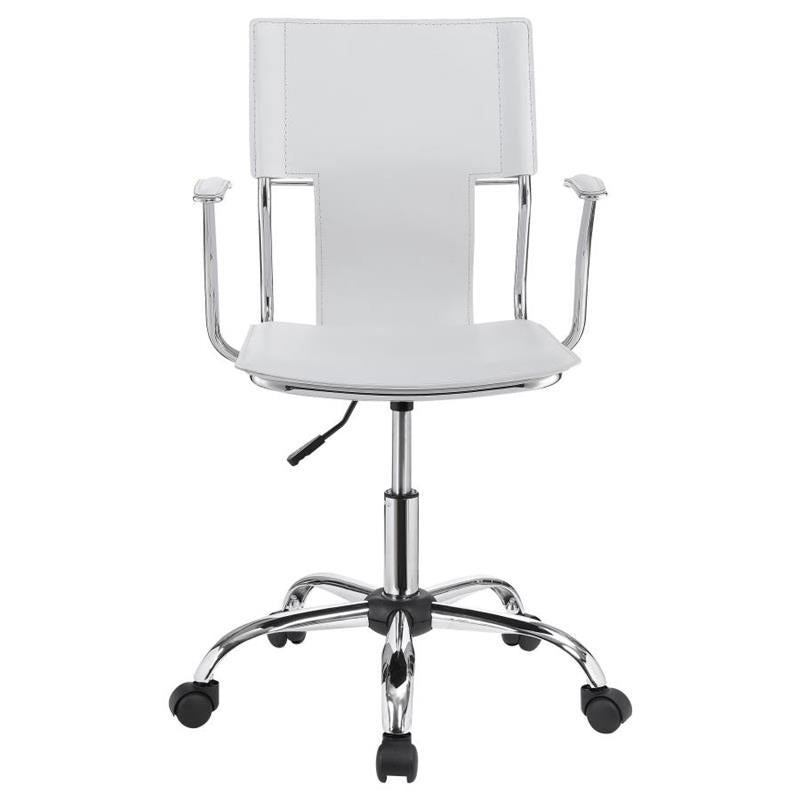 Himari Adjustable Height Office Chair White and Chrome (801363)