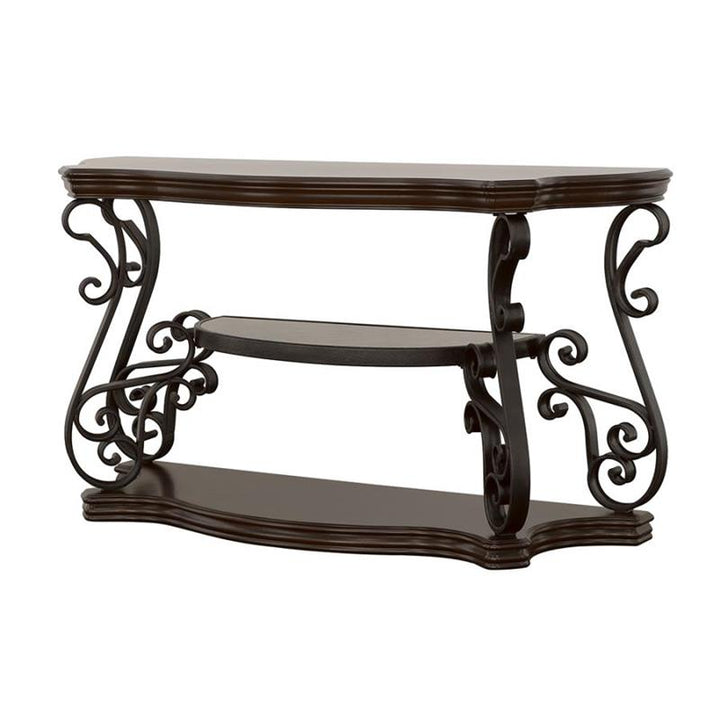 Laney Sofa Table Deep Merlot and Clear (702449)