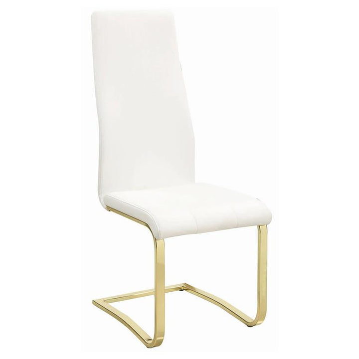 Montclair Side Chairs White and Rustic Brass (Set of 4) (190512)