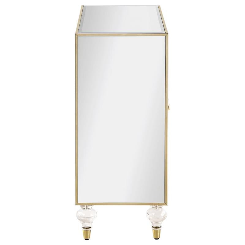 Astilbe 2-door Accent Cabinet Mirror and Champagne (951851)