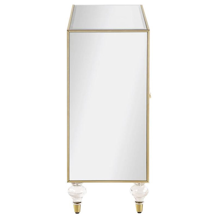 Astilbe 2-door Accent Cabinet Mirror and Champagne (951851)