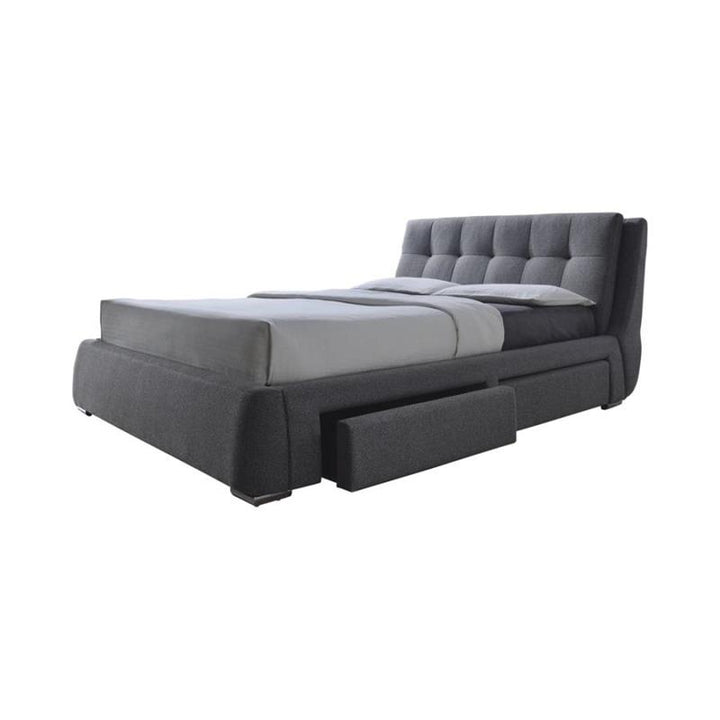 Fenbrook Queen Tufted Upholstered Storage Bed Grey (300523Q)