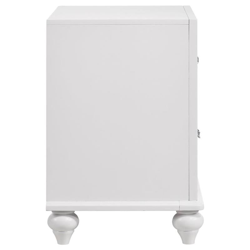 Barzini 2-drawer Nightstand White (205892)