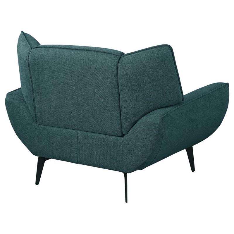 Acton Upholstered Flared Arm Chair Teal Blue (511163)