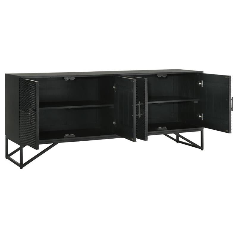 Riddell 4-door Accent Cabinet Black (959631)