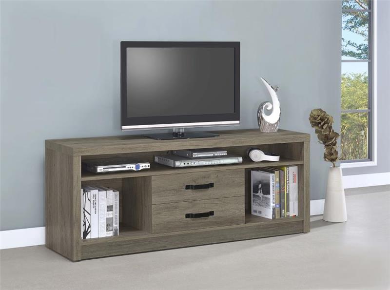 Burke 2-drawer TV Console Grey Driftwood (701024)