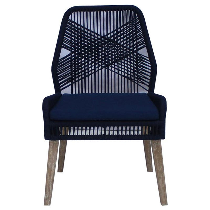 Nakia Woven Rope Dining Chairs Dark Navy (Set of 2) (110034)