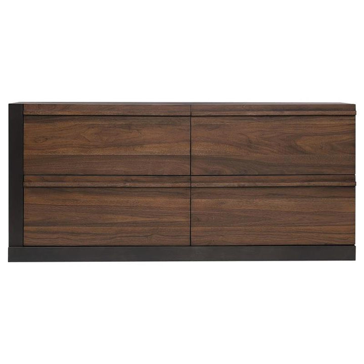 Azalia 4-drawer Dresser Black and Walnut (224283)