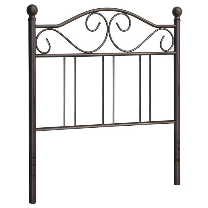 Ellis Scroll Twin Headboard Dark Bronze (450103T)