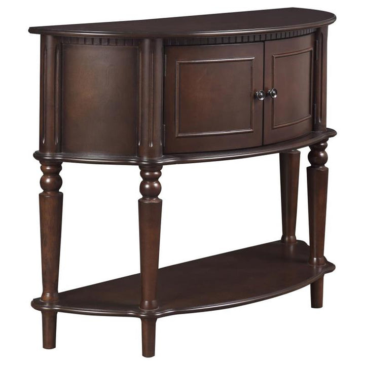 Brenda Console Table with Curved Front Brown (950059)