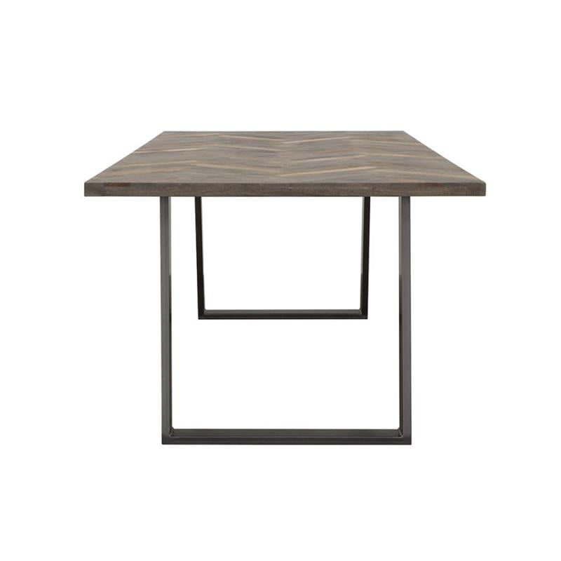 Misty Sled Leg Dining Table Grey Sheesham and Gunmetal (110681)