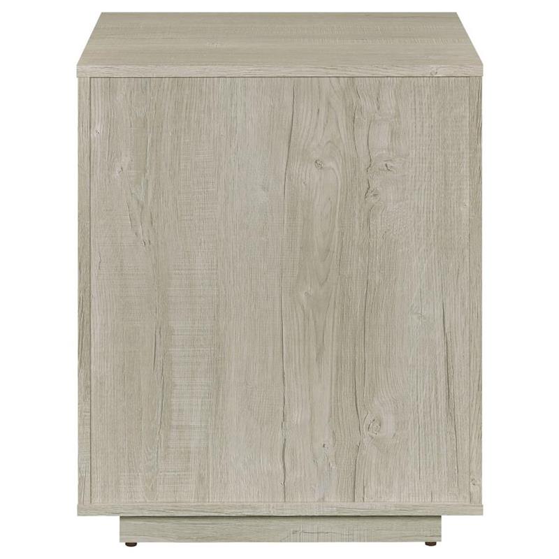 Loomis 3-drawer Square File Cabinet Whitewashed Grey (805882)