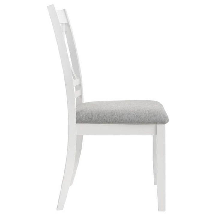 Hollis Cross Back Wood Dining Side Chair White (Set of 2) (122242)