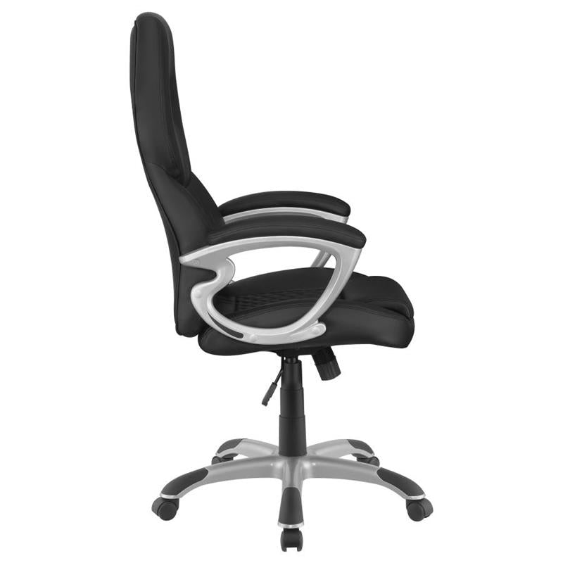 Bruce Adjustable Height Office Chair Black and Silver (801296)