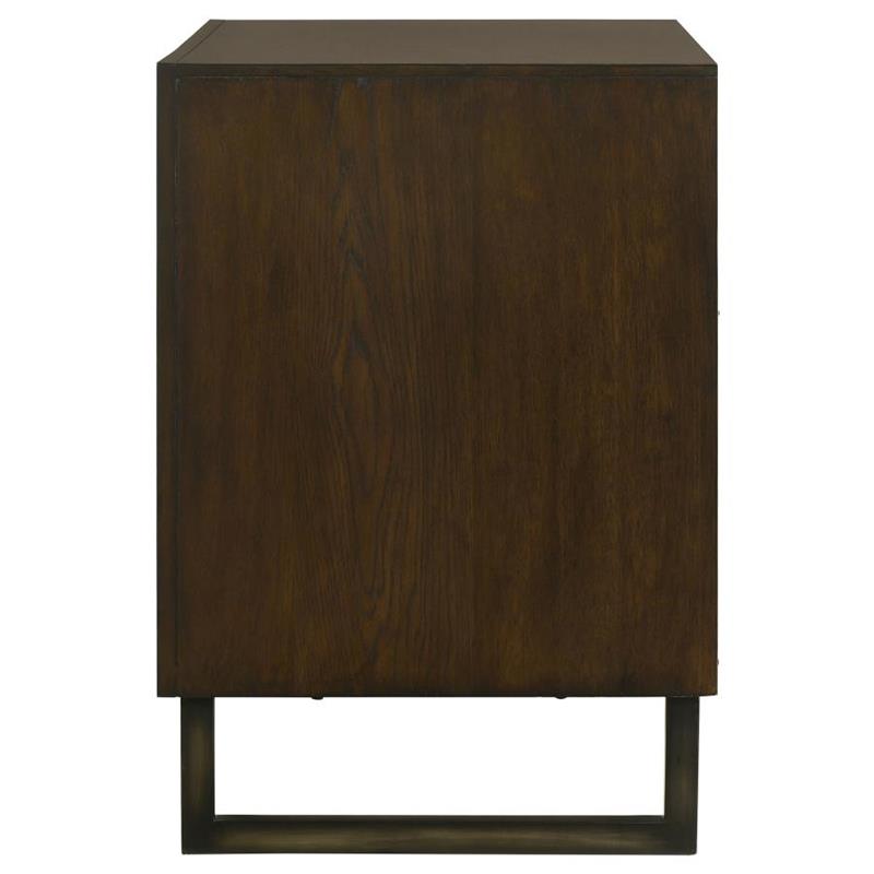 Marshall 4-drawer File Cabinet Dark Walnut and Gunmetal (881294)