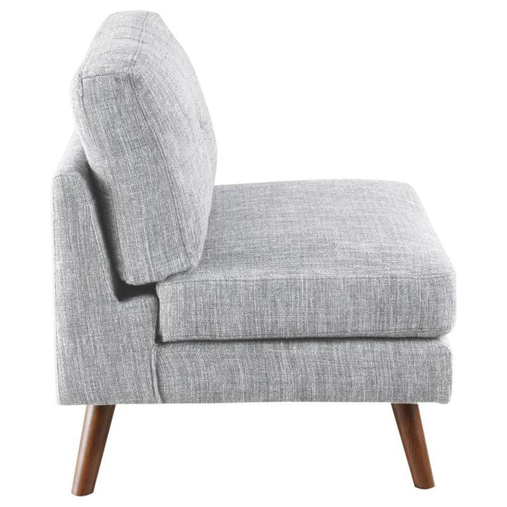 Churchill Button Tufted Armless Chair Grey (551302)