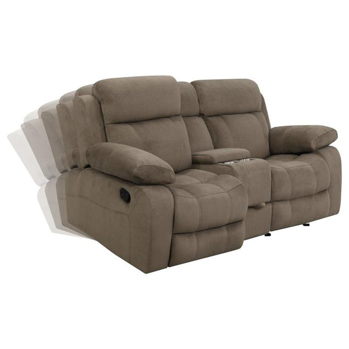Myleene Upholstered Tufted Living Room Set Mocha (603031-S3)