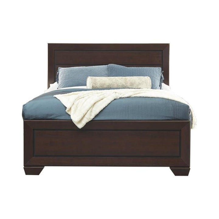 Kauffman Eastern King Panel Bed Dark Cocoa (204391KE)