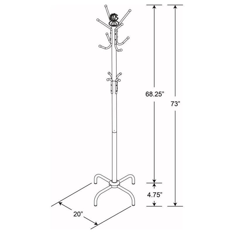 Collier 12-hook Coat Rack Black (2019)