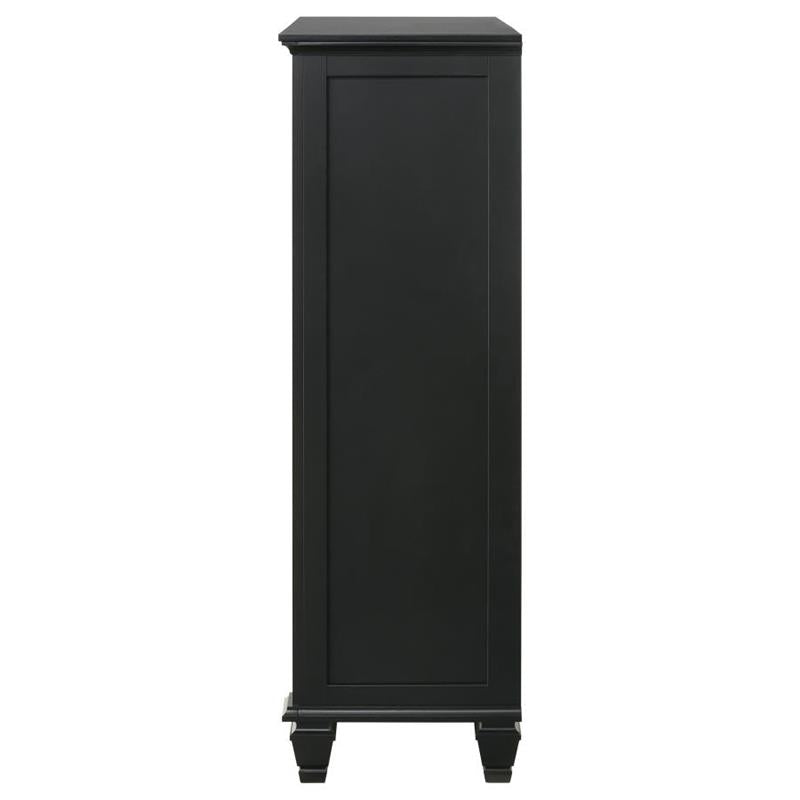 Sandy Beach Door Chest with Concealed Storage Black (201328)